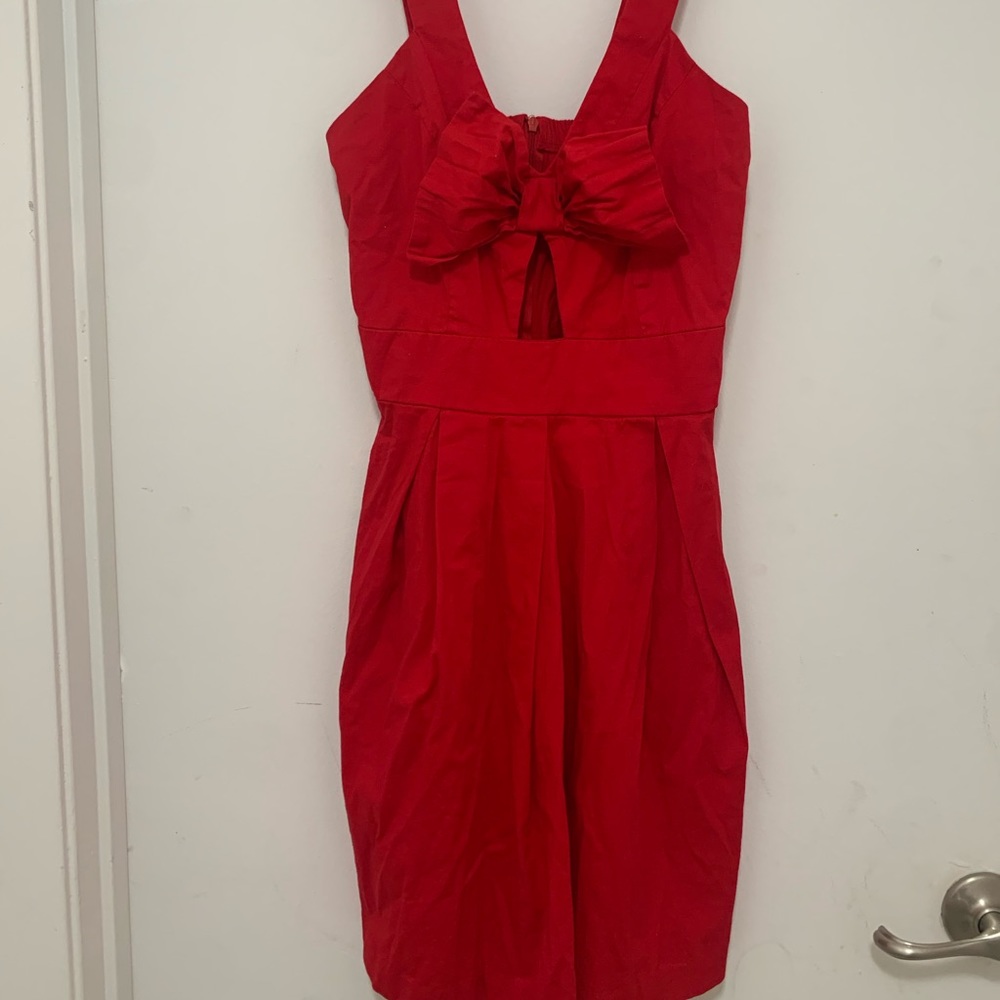 Lulus Red Dress with Front bow